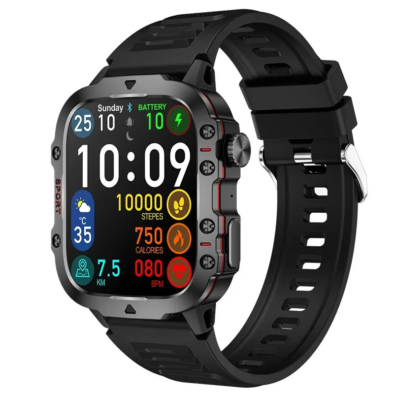 QX11 Smart Watch Men 1.96 Inch HD Large Screen Bluetooth Call Music SOS Voice Assistant Women Sports Fitness Tracker Smartwatch [New Arrival]